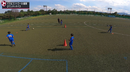 前進することに重点を置く。大分トリニータU-12の11人制サッカーに繋げるポゼッショントレーニング